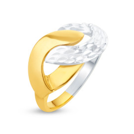 Prsteň z kombinovaného zlata s diamantovým výbrusom