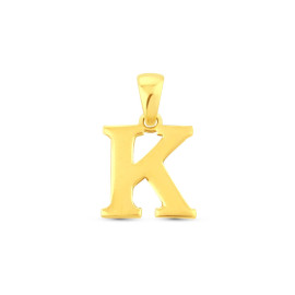 Prívesok zo žltého zlata v tvare písmena K