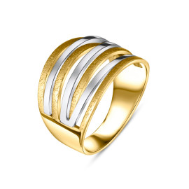 Prsteň zo žltého a bieleho zlata - Quinara