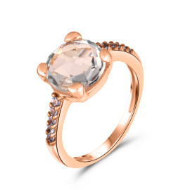 Prsteň z ružového zlata s tyrkysovým kameňom - Amarante