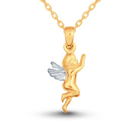 Prívesok z kombinovaného zlata v tvare anjelika