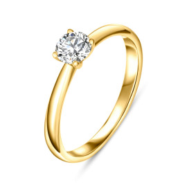 Briliantový prsteň zo žltého zlata - Thessaly