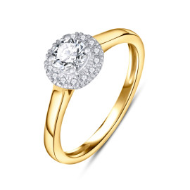 Briliantový prsteň zo žltého zlata - Valeraine