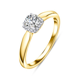 Briliantový prsteň zo žltého zlata - Ellowyn