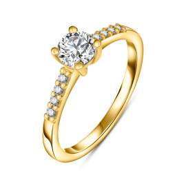 Briliantový prsteň zo žltého zlata - Jessamine