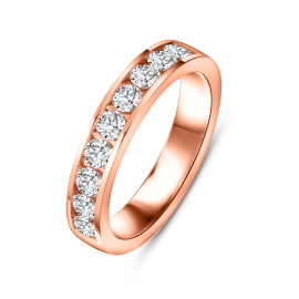 Briliantový prsteň z ružového zlata - Halcyon