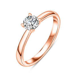 Briliantový prsteň z ružového zlata - Thalia