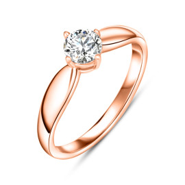 Briliantový prsteň z ružového zlata - Mirabelle