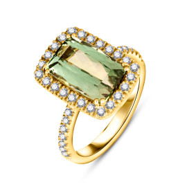 Briliantový prsteň zo žltého zlata - Vespera