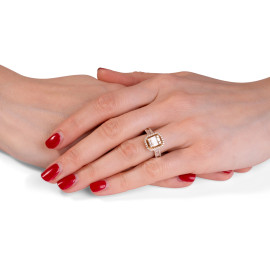 Briliantový zásnubný prsteň zo žltého zlata - Fiora