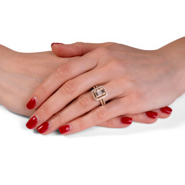 Briliantový zásnubný prsteň zo žltého zlata - Callista