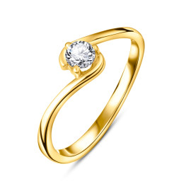 Briliantový zásnubný prsteň zo žltého zlata - Jessamine