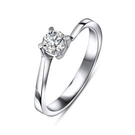 Diamantový zásnubný prsteň z bieleho zlata - Odalys