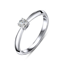 Diamantový zásnubný prsteň z bieleho zlata - Varinia