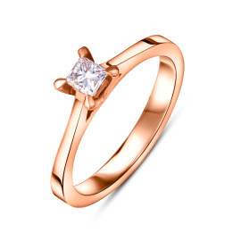 Diamantový zásnubný prsteň z ružového zlata - Elowen