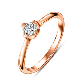 Diamantový zásnubný prsteň z ružového zlata - Seraphine