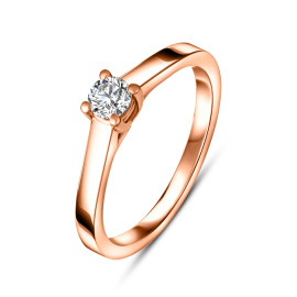 Diamantový zásnubný prsteň z ružového zlata - Isolde