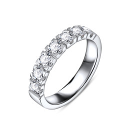 Briliantový prsteň z bieleho zlata - Seraphine