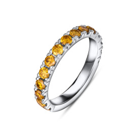 Briliantový prsteň z bieleho zlata - Evadne
