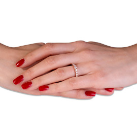 Briliantový prsteň z ružového zlata - Eirlys
