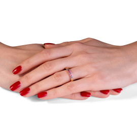Briliantový prsteň z ružového zlata - Calista