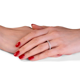 Briliantový prsteň z bieleho zlata - Caliope