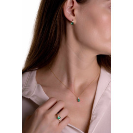 Diamantový set šperkov so smaragdom - Thalia