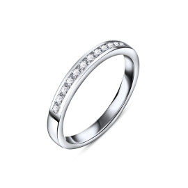 Briliantový prsteň z bieleho zlata - Elara