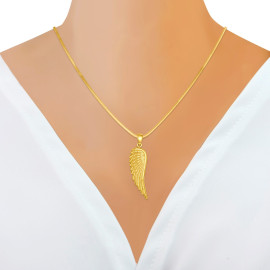 Prívesok zo žltého zlata v tvare anjelského krídla - Calypso