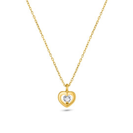 Diamantový náhrdelník zo žltého zlata v tvare srdiečka - Odessa