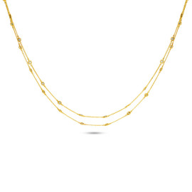 Diamantový náhrdelník zo žltého zlata - Serenella