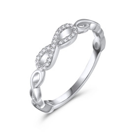 Diamantový prsteň z bieleho zlata - Clémentine 