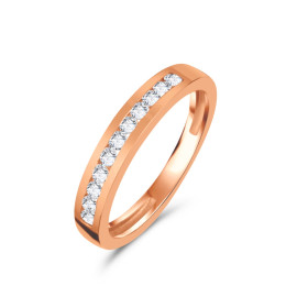 Diamantový prsteň z ružového zlata - Clémence