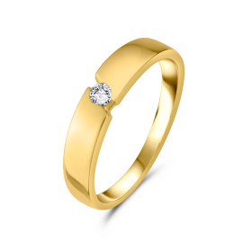 Diamantový prsteň zo žltého zlata - Diane 
