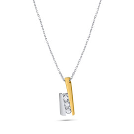 Diamantový náhrdelník z bieleho a žltého zlata - Fernande