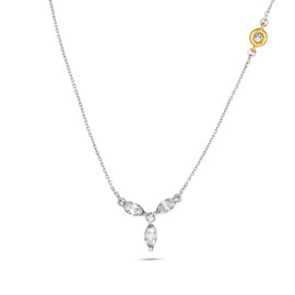 Diamantový náhrdelník z bieleho zlata - Eugénie