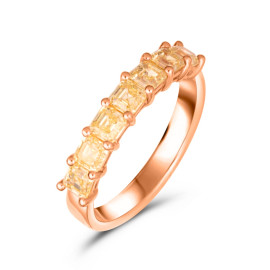 Diamantový prsteň z ružového zlata - Amaryllis