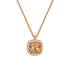Diamantový náhrdelník z ružového zlata s turmalínom - Callista