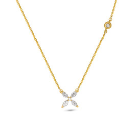Diamantový náhrdelník zo žltého zlata - Isaline