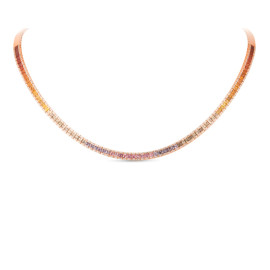 Diamantový náhrdelník z ružového zlata so zafírmi - Cressida