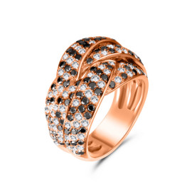Diamantový prsteň z ružového zlata - Elara