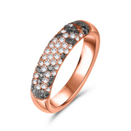 Diamantový prsteň z ružového zlata - Eudora