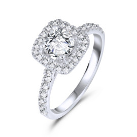 Diamantový prsteň z bieleho zlata - Vespera