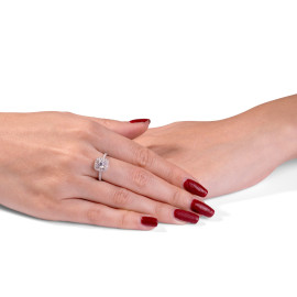 Diamantový prsteň z bieleho zlata - Vespera