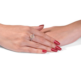 Diamantový prsteň z bieleho zlata - Melisande