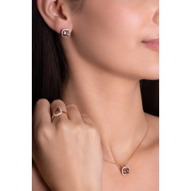 Diamantový prsteň z ružového zlata s turmalínom - Eowen