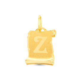 Prívesok zo žltého zlata v tvare platničky s písmenom Z