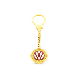 Kľúčenka Volkswagen zo žltého zlata s emailom