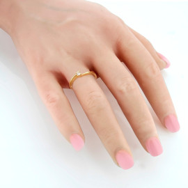 Briliantový zásnubný prsteň zo žltého zlata