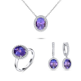 Set diamantových šperkov so zafírom - Fiora